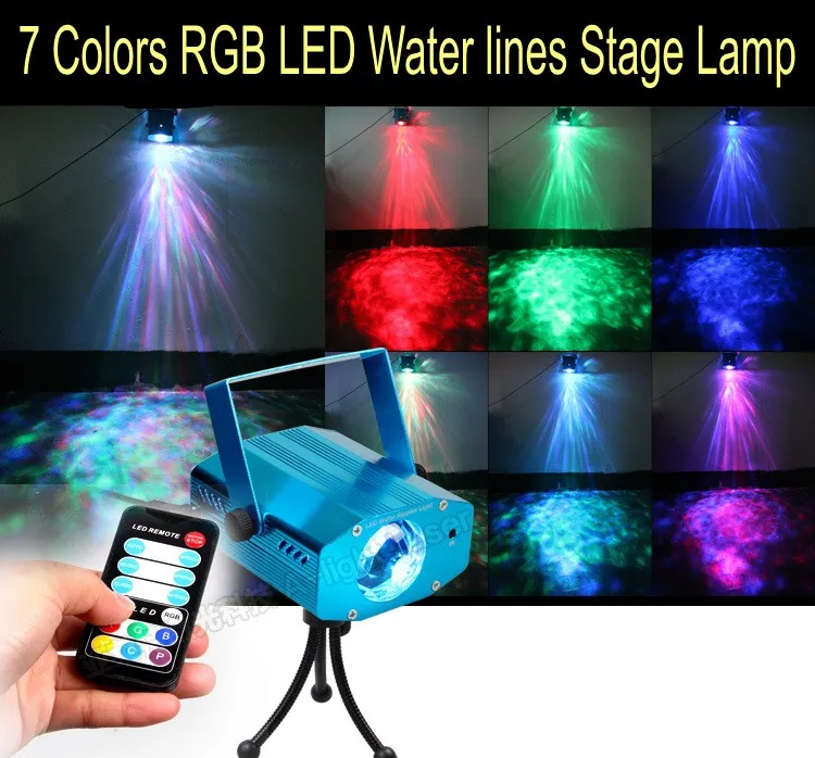 

Tinhofire SWD-07 Remote Control 7 Colors RGB LED Water lines Stage Light Lamp Disco Laser Light Party Light Christmas KTV