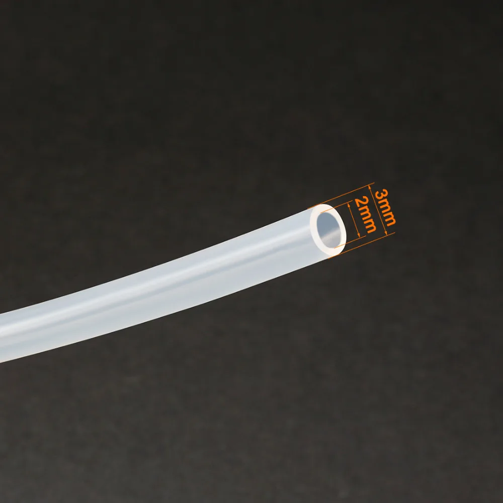 Tubos de silicona 2mm ID x 3mm OD tubo de goma de silicona flexible 6.56ft 2m claro