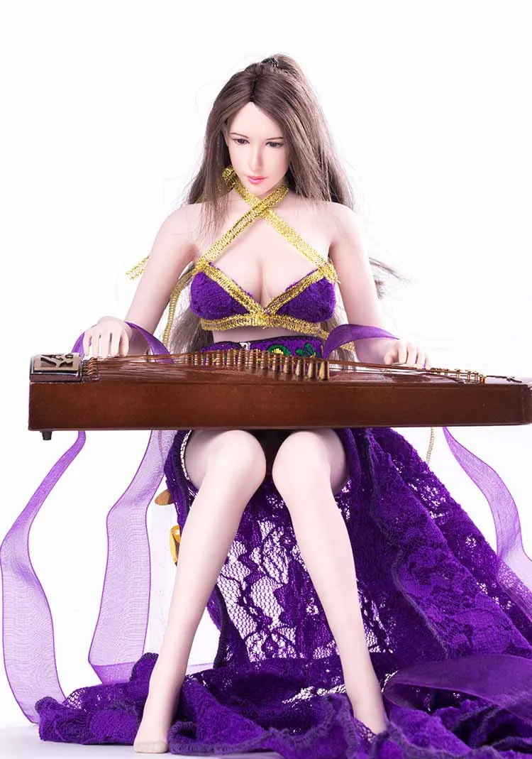 

1/6 zither Chinese Harp traditional Chinese musical instrument for 12" Action Figure doll Toys soldier model