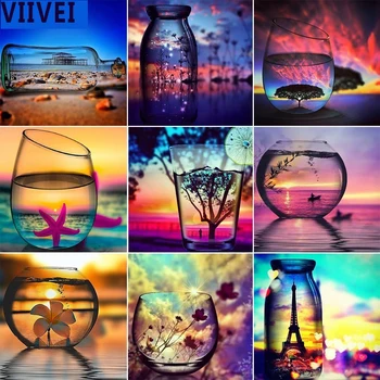 

5D DIY Diamond Painting Bottle Scenery Diamond Embroidery Sale Landscape Cross Stitch Rhinestones Mosaic Sets home deocrations