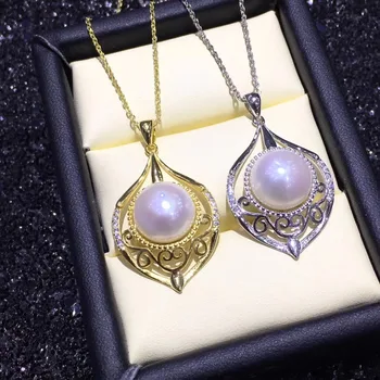 

Hot Christmas Pearl Pendant Mountings, Pendant Findings, Pendant Settings Jewelry Parts Fittings Wedding Jewellery Accessories