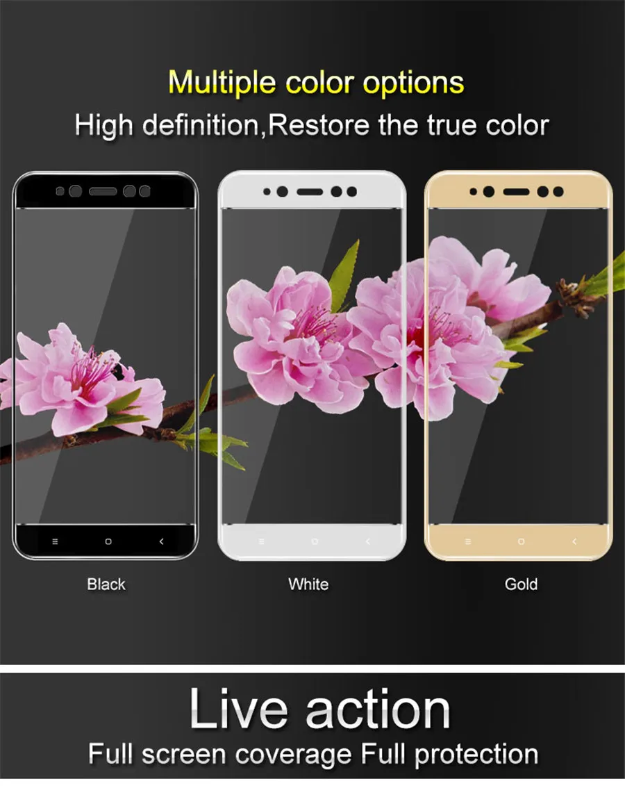 Бренд IMAK полное покрытие закаленное стекло для Xiaomi Redmi Примечание 5A стекло 5," Премиум полный экран протектор Защитная пленка безопасный Чехол