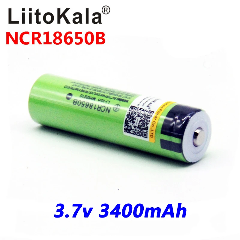 

1pcs 2017 liitokala 18650 3400 Battery 3400mAh 3.7V NCR18650B Rechargeable Li-ion Battery for Flashlight for (NO PCB)