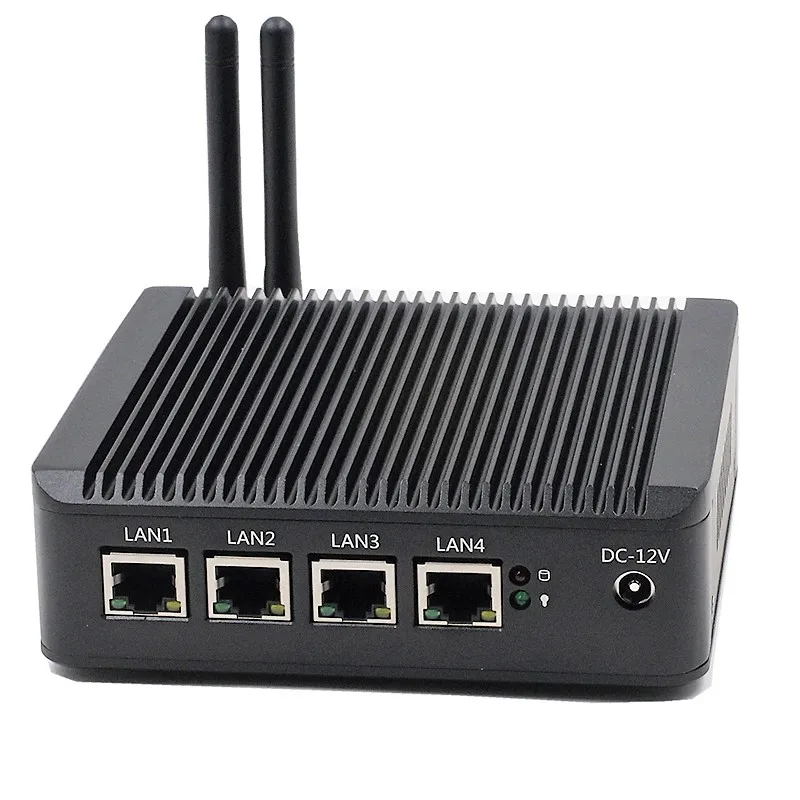 

Fanless industrial Mini PC with Atom J1900 CPU 2G/4G/8G RAM EMMC/SSD/HDD Option 4* Lan HDM/VGA support wifi/3G Module