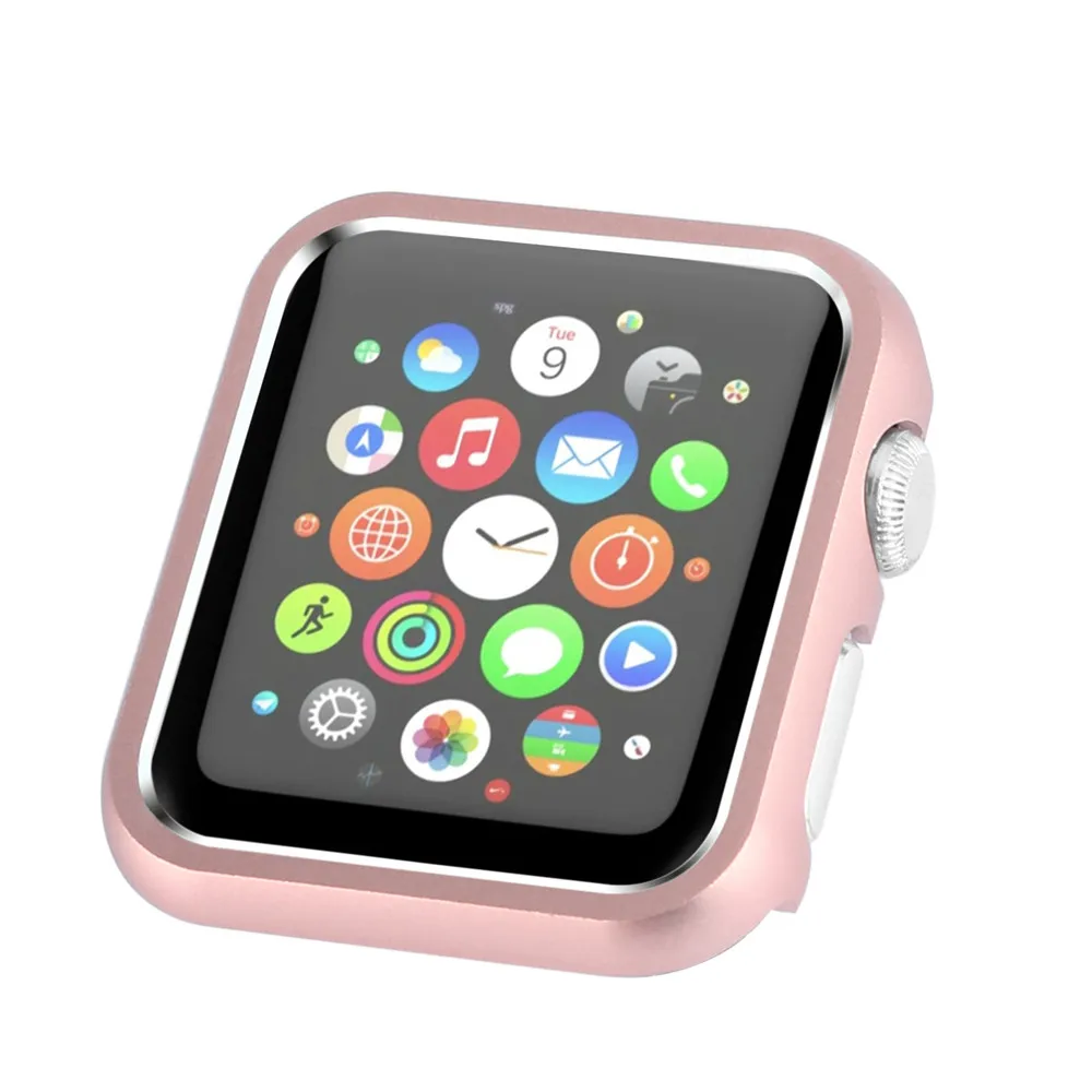Чехол с металлической рамкой для Apple Watch 42 мм 38 40 44 высококачественный бампер