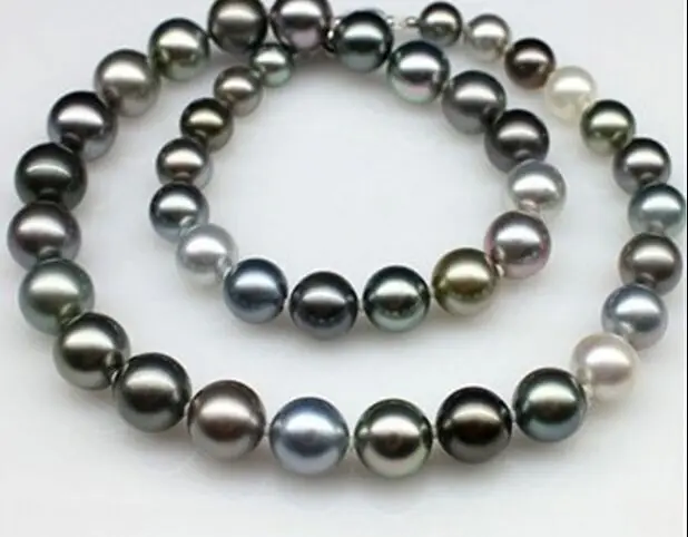 

1810-11MM NATURAL TAHITIAN BLACK PEACOCK PEARL NECKLACE