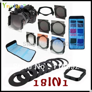 

9 SIZE Adapter+ ND2 ND4 ND8+ Graduated Orange Blue grey +Filter holder+hood+case for Cokin p by HK post Air mail