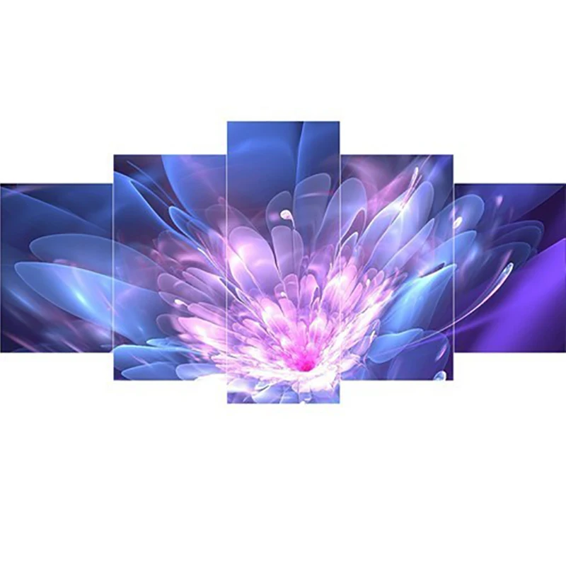

5Pcs Diamond Painting Flower Full Square Diamond Embroidery Fantasy Picture Rhinestone Decoration
