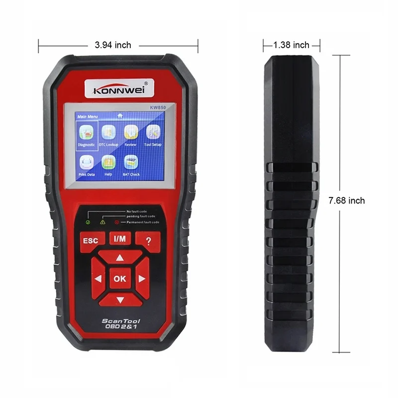 OBD 2 Autoscanner Diagnostic Tool OBD2 OBDII Car Motor Default Diagnosis Instrument Code Readers & Scan Tools with 8 Languages   (9)