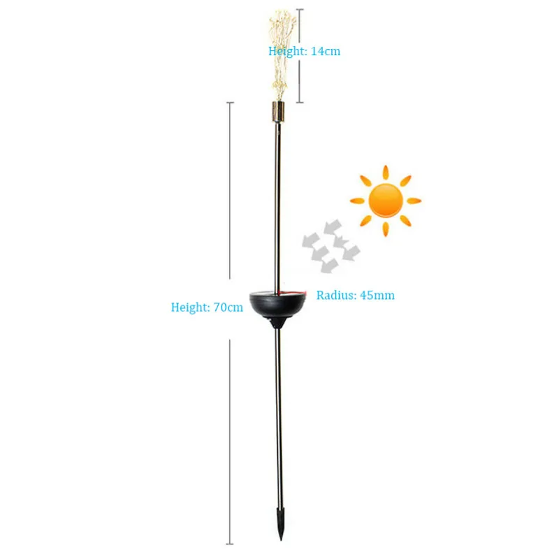 Восьмирежимная мигающая Солнечная энергия с одуванчиком 1,2 в фейерверк свет ABS Рождественское украшение наружная лужайка во дворе лампа