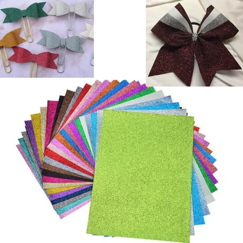 

5pcs/lot A4 Size Glitter Gret Leather DIY Handicraft Materials Glitter Fabric Homemade Bow Accessories 21*30cm
