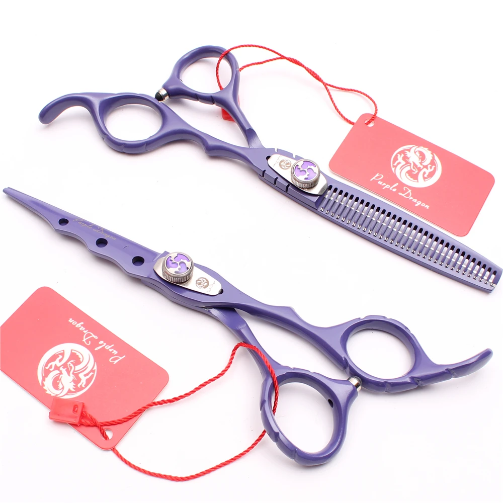 Z1019 6.0" JP Steel Purple Professional Human Hair Scissors Barber