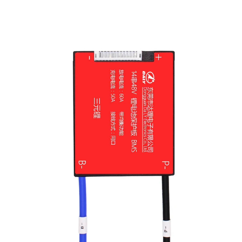 

Защитная плата BMS для литиевого аккумулятора электромобиля, 14 серий, 48 В, с равномерным сопортом разряда, полимерная тройная