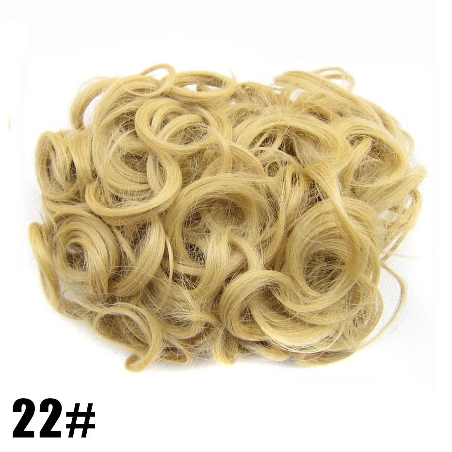 Similler синтетические Короткие грязные вьющиеся блюдо волосы булочка для наращивания легко растягиваются гребни клип в лоток конский хвост - Цвет: Q822