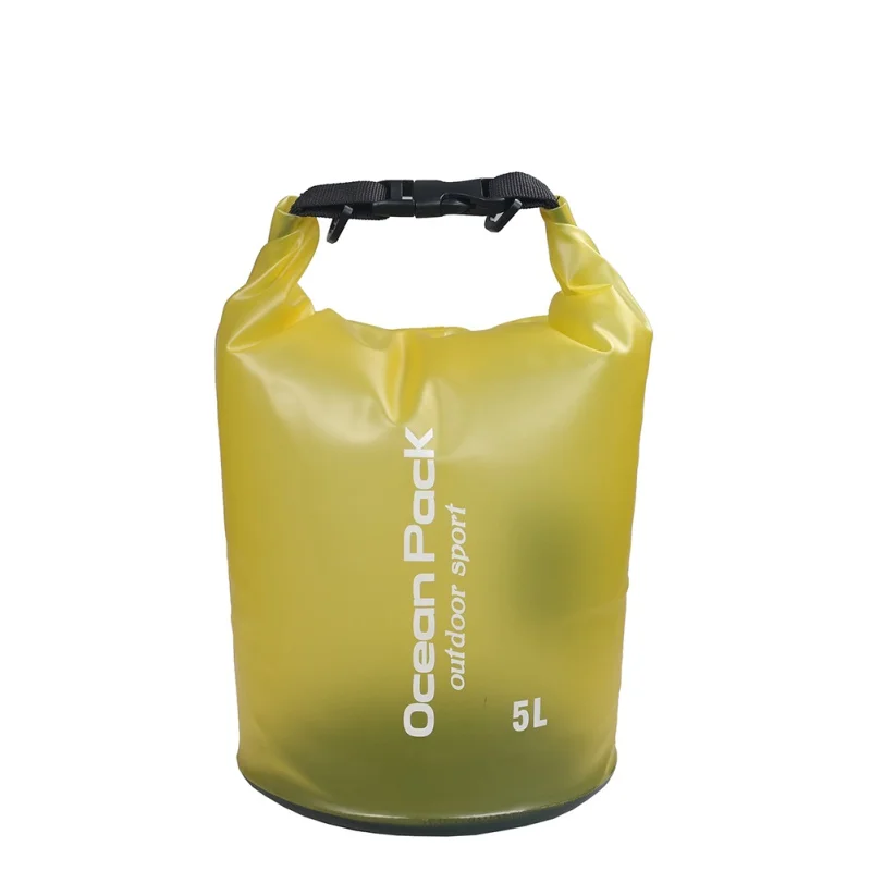 2L 5L 10L кемпинг водонепроницаемый пвх плавательный мешок ведро сухой мешок сумка для хранения речной треккинг рафтинг дрейфующий каякинг путешествия воды - Цвет: yellow 5L