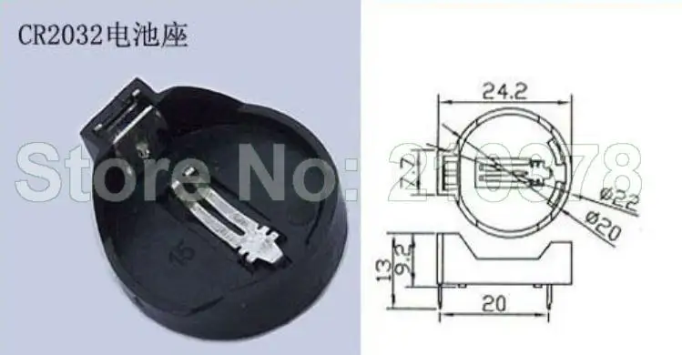 

5 pcs Computer Button 3V Battery Holder Connnector Socket Case CR2032 CR2025 New