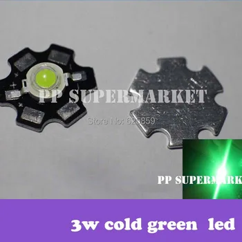 

10PCS 3W cold green High Power LED Emitter 700mA 568-572NM with 20mm star