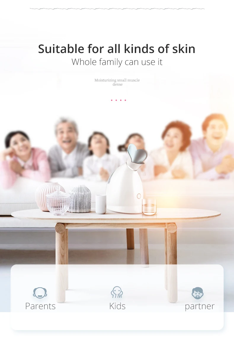Паровой аппарат для лица горячий туман увлажняющий аппарат для отпаривания лица кожи распылитель для спа способствует циркуляции крови