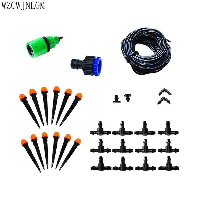 

Garden Drip irrigation sprinkler irrigation system Portable Sprinkler Kit 10m hose with 4/7mm tee and connector nozzle 1set