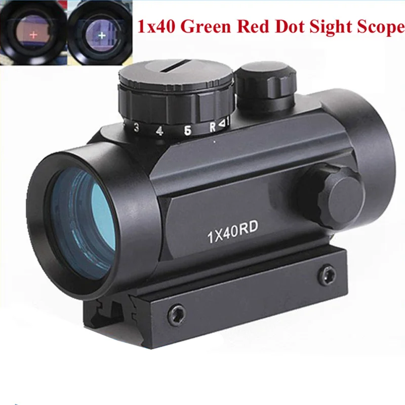 

NEW 1X40 Holographic View Green Red Dot Optical Point Rifle Scope Illuminated Scopes 11mm And 20MM Adjustment Lane Hunting
