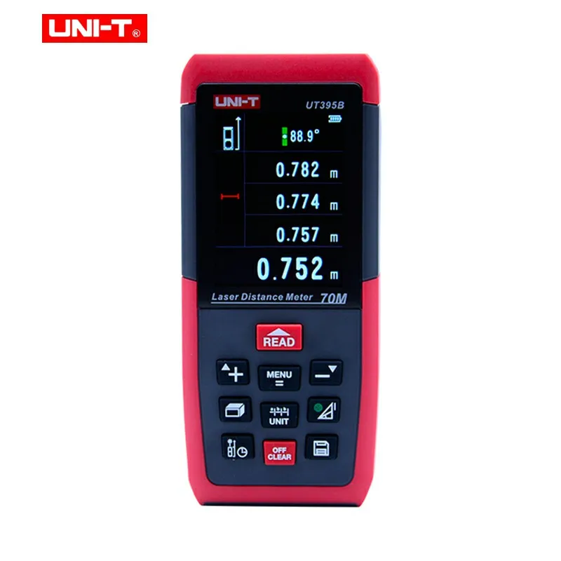 UNI-T UT395B Professional Laser Distance Meters Lofting Test Levelling Instrument Area/Volume Data Storage Max 70m UNI-T UT395B Professional Laser Distance Meters Lofting Test Levelling Instrument Area/Volume Data Storage Max 70m