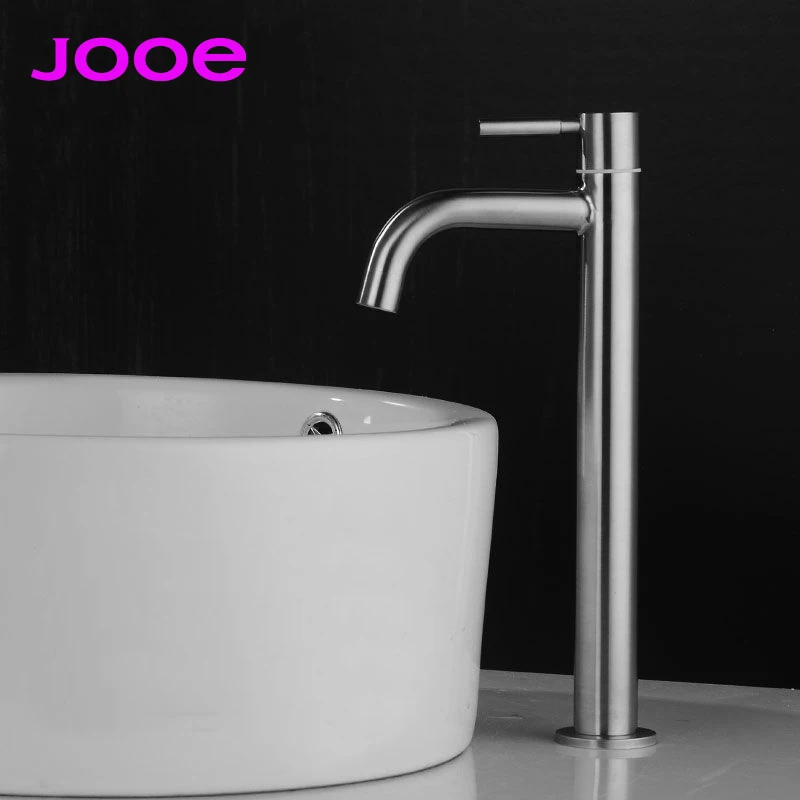 jooe Bathroom basin faucet Single Handle Stainless steel single cold water faucet torneira do banheiro robinet salle de bain
