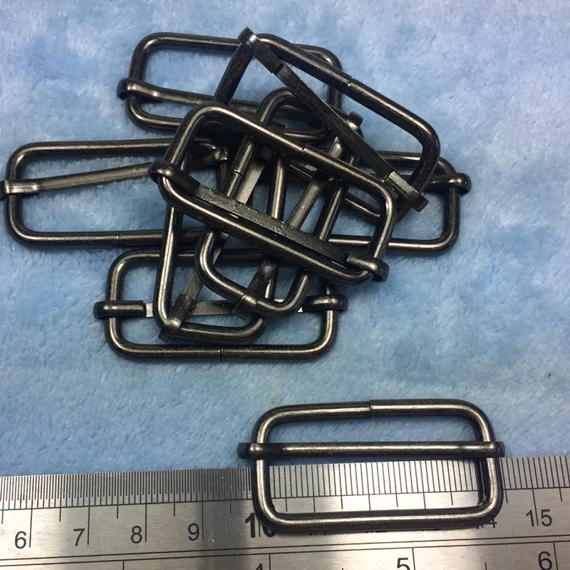 38mm guMetal Slides Tri-glides Wire-formed Roller Pin Buckles
