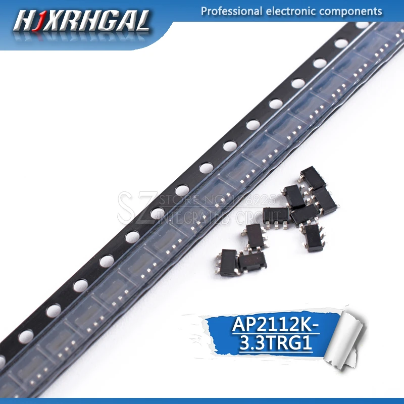 10 шт. AP2112K-3.3 SOT23-5 AP2112K-3.3TRG1 3 V 0.6A SOT25 2112 AP2112 AP2113K AP2112-3.3 hjxrhgal | Электронные компоненты и