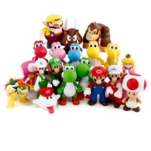 13 см Фигурки "Супер Марио" игрушки Super Mario Bros Bowser Luigi Koopa Yoshi Mario Maker Odyssey ПВХ фигурка модель куклы игрушки