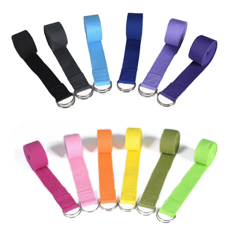 

New Women Yoga Stretch Strap D-Ring Belt Fitness Exercise Gym Rope Figure Waist Leg Resistance Fitness Bands 19ing
