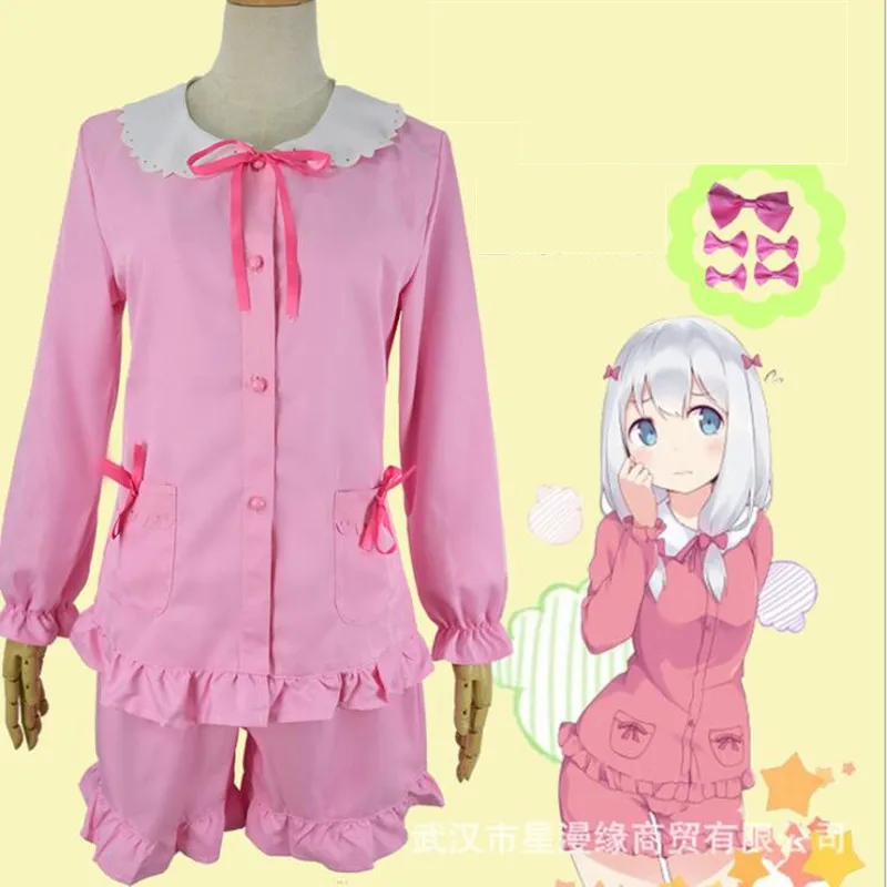 

Anime Erotic Comic Teacher Cosplay Izumi Sagiri Cos Halloween Party Sweet Kawaii Lolly Pajamas Set Costume For Women