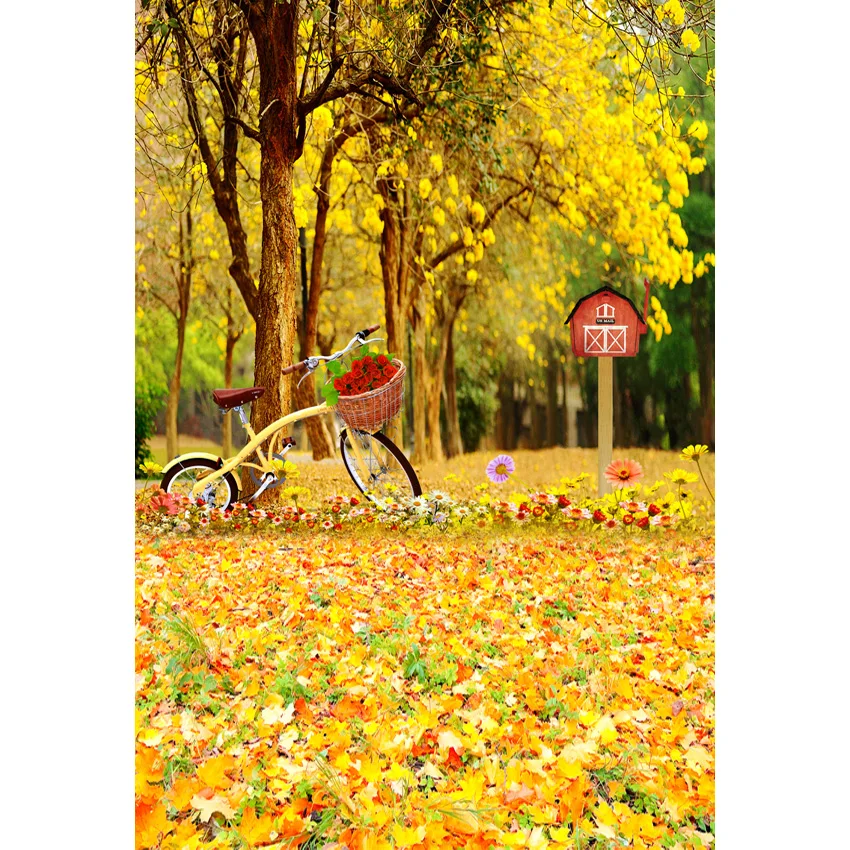 Mehofoto осенний пейзаж фотография Фон клен фон с листьями для фотостудии лес компьютерная Печать Бесшовные виниловые 874