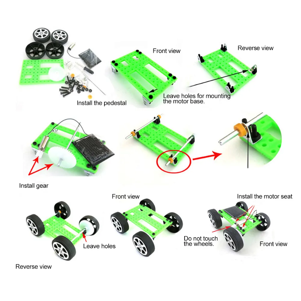 Новая солнечная энергия Мини DIY автомобиль Собранный Интеллект игрушка автомобиль набор обучающий гаджет Подарки для детей
