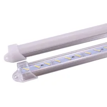 12 V светодиодный Алюминий брусок профиль осветительные полосы 50 см SMD8520 жесткие полосы для шкафа шоу-рум настольное освещение украшения WW CW, комплект из 2 предметов