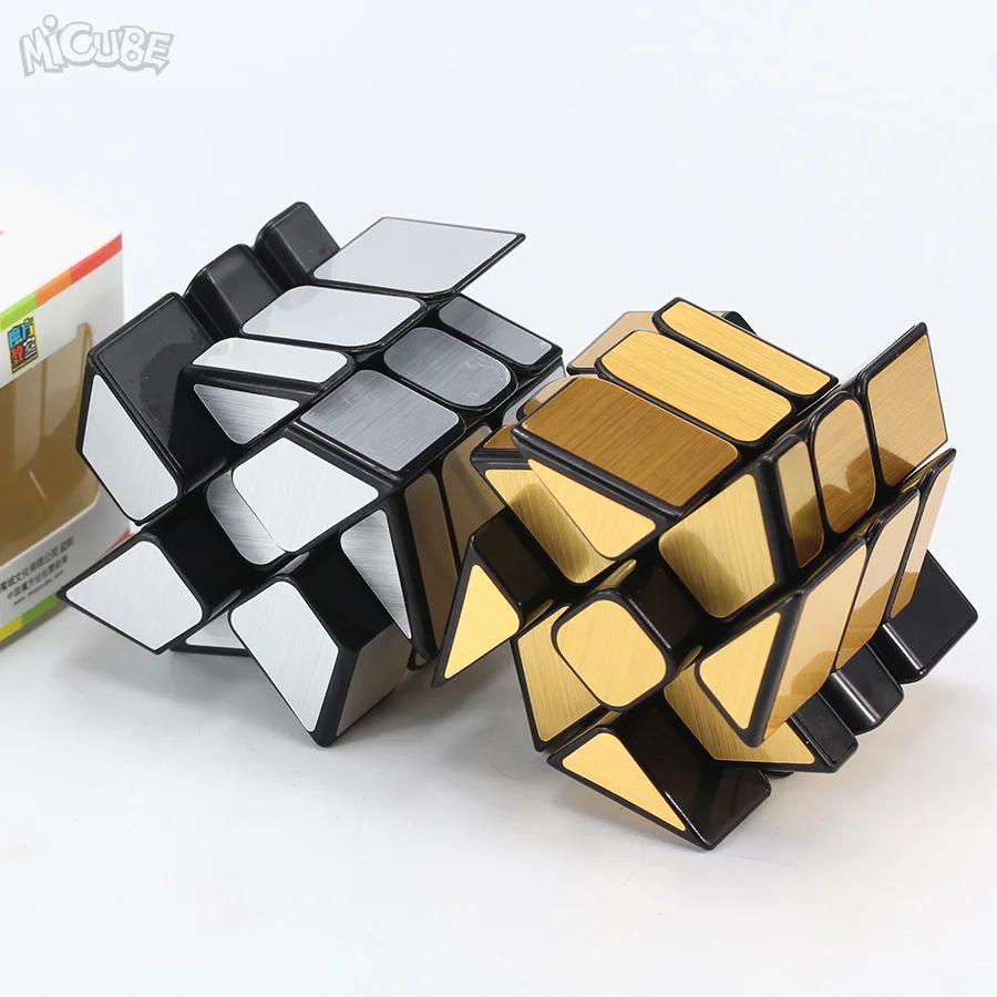 Micube зеркальный кубик горячего колеса MofangJiaoshi Windmirror cube серебристый золотой с глянцевым покрытием Блестящий Cubing школьная щетка стикер игрушка