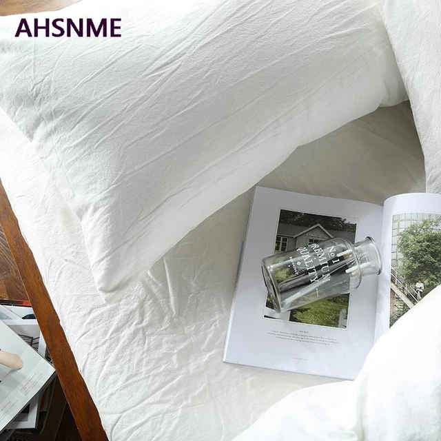 AHSNME 100% 코튼 침대 린넨: 편안하고 세련된 수면의 본질