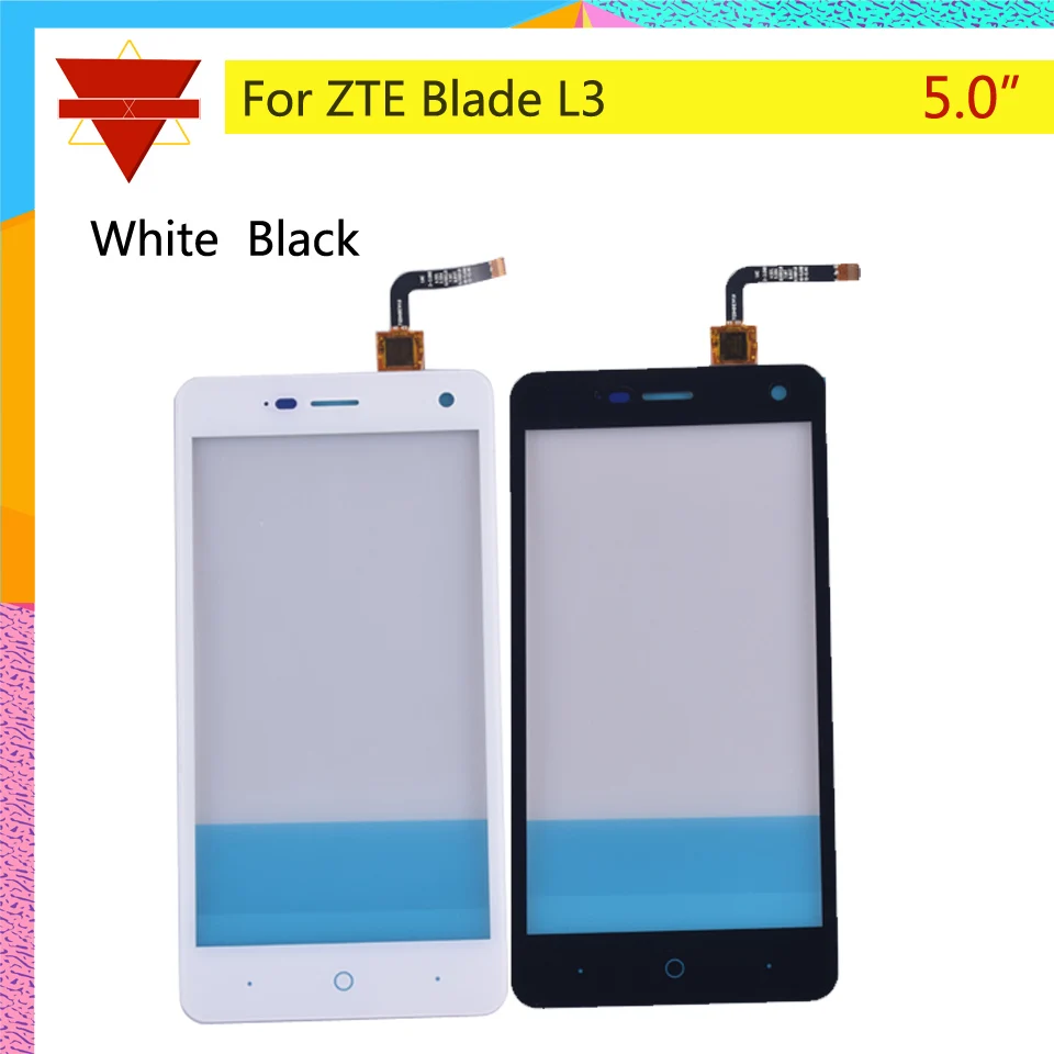 Сенсорный экран дигитайзер для zte Blade L3 T120500E1V1.1 или T120481E1V1.0 Сенсорная панель Сенсорный экран объектив Переднее стекло сенсор без ЖК-дисплея L3