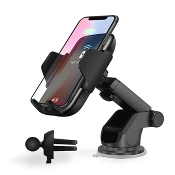 

SOONHUA Universal Qi Wireless Car Charge Fast Charging Infrared Sensor Automatic Induction Charger for iPhone Samsung Xiaomi HTC