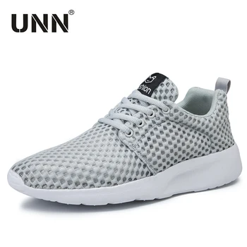 

UNN Mens Shoes Casual Sports Sneakers Couple Summer Breathable Mesh Light Running Shoes For Men Tenis Masculino Shoes Grey
