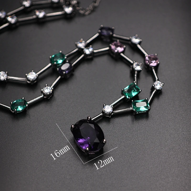 Разноцветное ожерелье с кулоном из кубического циркония, Женское Ожерелье-чокер из прозрачного хрусталя, роскошное женское ожерелье, новое модное ювелирное изделие