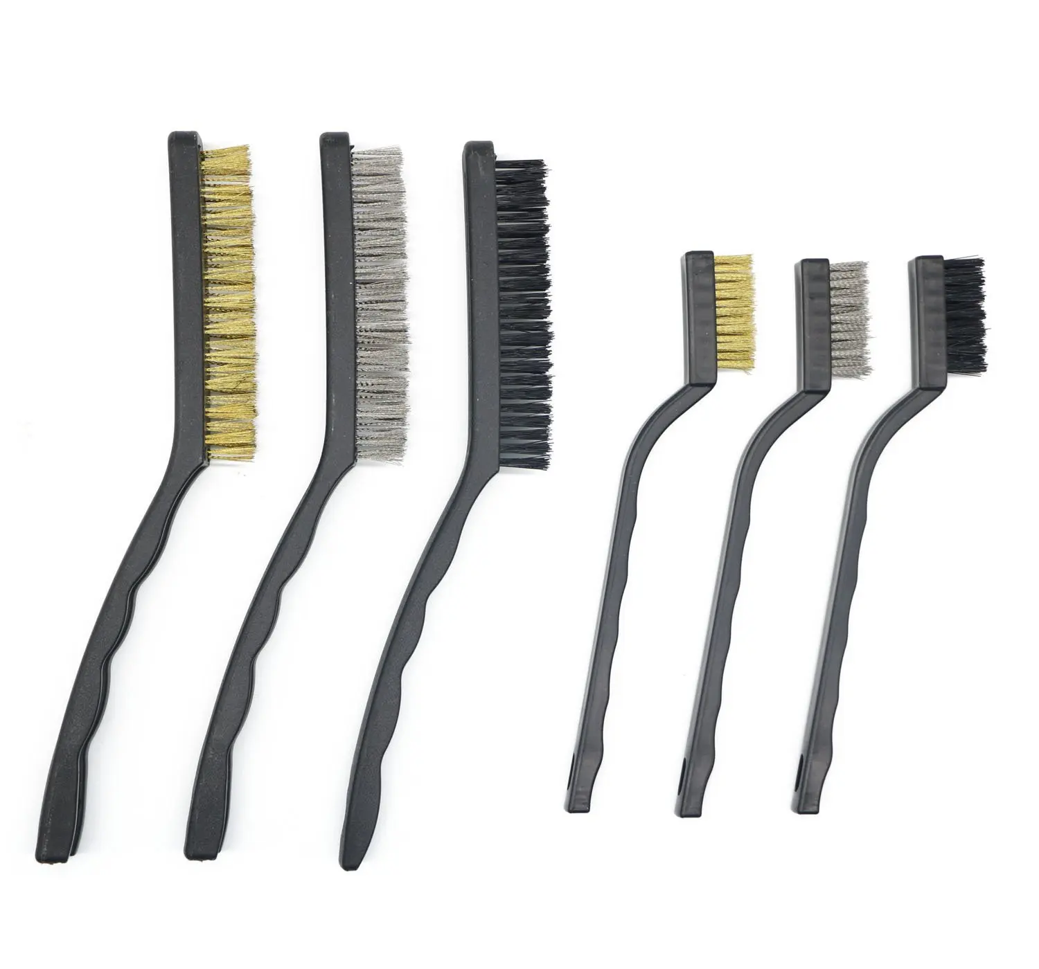 6 Pieces 9'' 7'' Wire Brush Set for Cleaning Welding Slag, Rust and