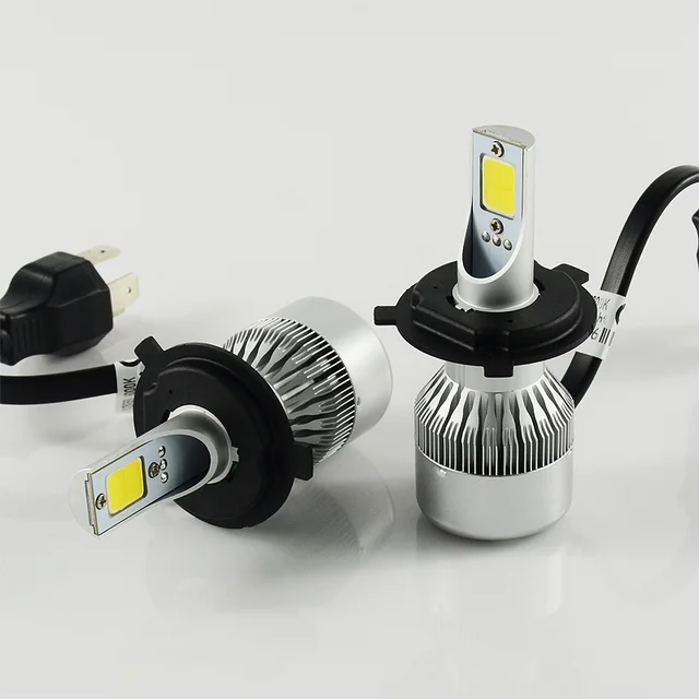 WENCHANG C6 LED Car Headlights H4 12V 36W 6000k 3800LM COB Super Bright 