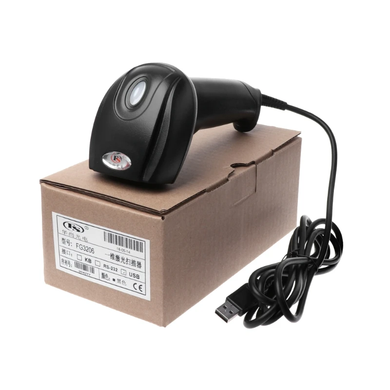 

Free delivery USB Laser Barcode Scanner Wired Handheld Standard 1D Bar Code Scanner Reader