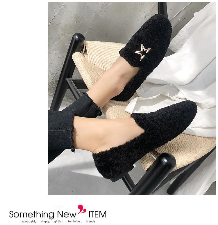 2018 Winter New Warm Flock Ankle Boots Flat Short Plush Snow Boots Women High Quality Slip-On Shoes Size 35-39 M8D256 (1)