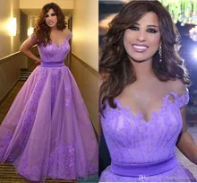 Sexy Off Shoulder Arabic Prom Dresses 2017 Sheer Tulle Appliques Maxi Floor Length Celebrity Evening Gowns vestido formal