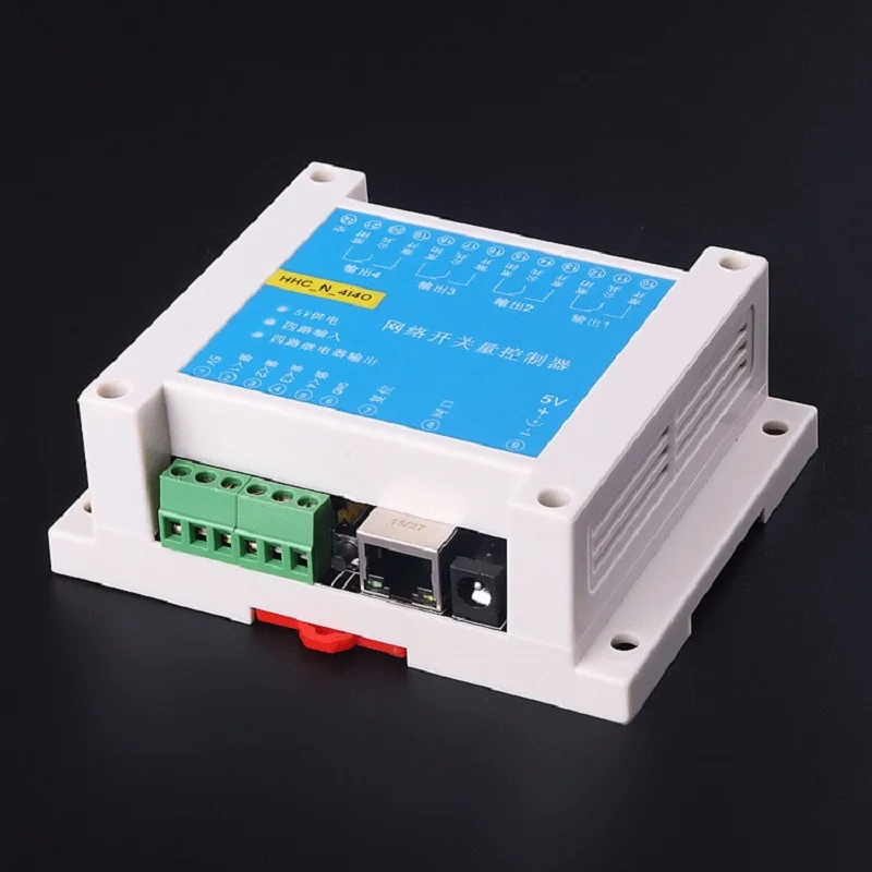 

4 input and 4 output network switch quantity Ethernet relay switch quantity transparent transmission MODBUS TCP IP relay