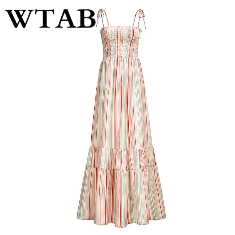 Женское пляжное платье с оборками WTAB vestido 12 видов цветов летнее на завязках в