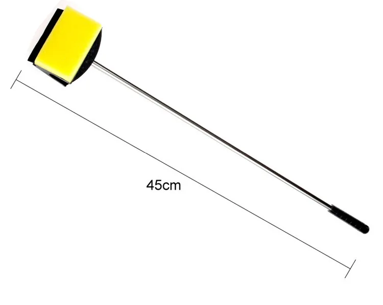 Скребок для водорослей с длинной ручкой, инструмент для очистки аквариума, щетка с длинной ручкой, губка, двухсторонняя щетка для аквариума, стеклоочиститель