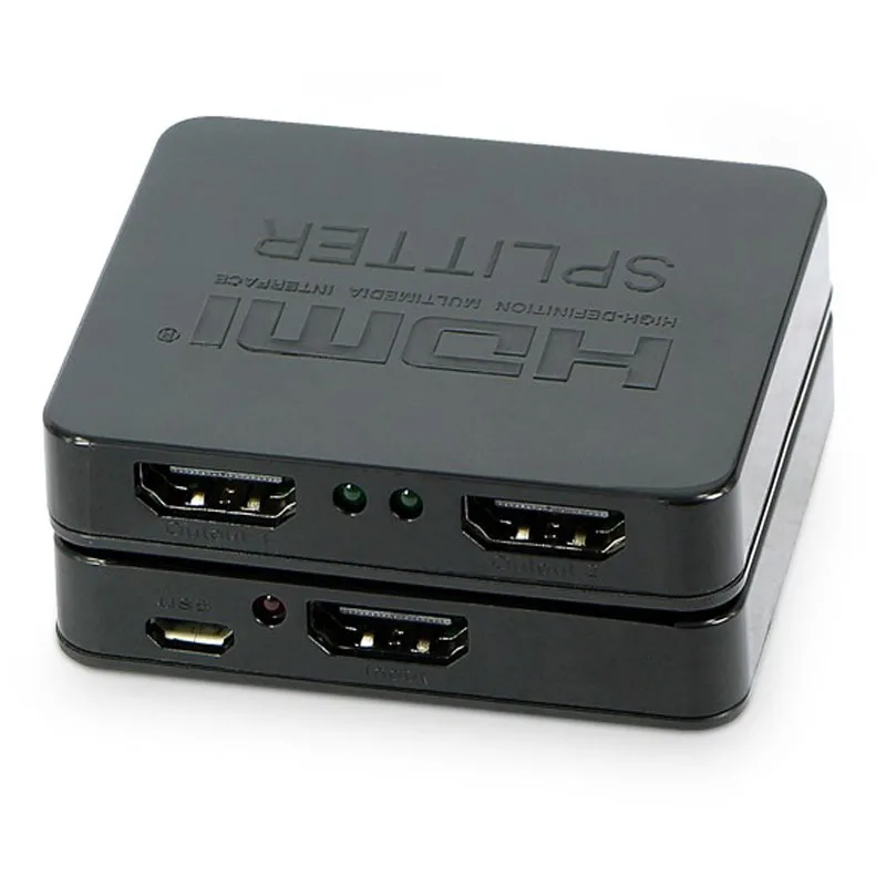 HDCP 4K HDMI Splitter Full HD 1080p Video HDMI Switch Switcher 1X2 Split 1 in 2 Out Amplifier