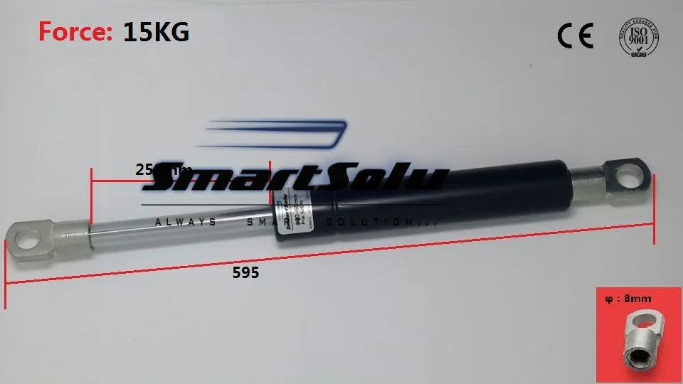 

Free Shipping 595mm X 250mmX 15kg Auto Car 15kg 33 lb Force Compression Gas Strut Shock Spring Lift Prop